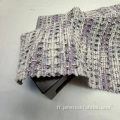 en tricot teint en fil en poly coton métallique spandex chanelstyle-3287